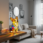 Corgi Onnellisuus – hehkuva LED-koristevalaisin