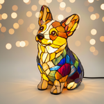 Corgi Onnellisuus – hehkuva LED-koristevalaisin