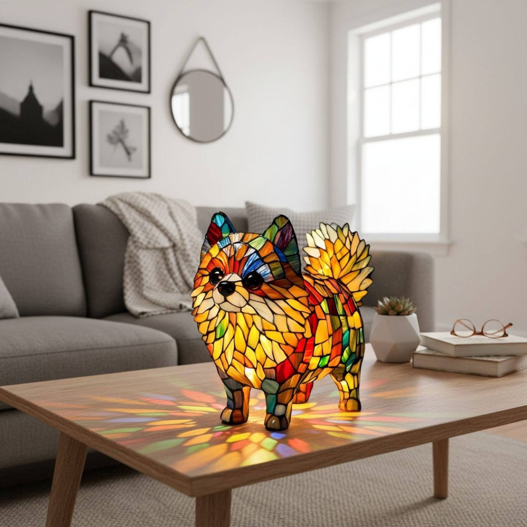 Hehkuva Pomeranian – hehkuva LED-koristevalaisin