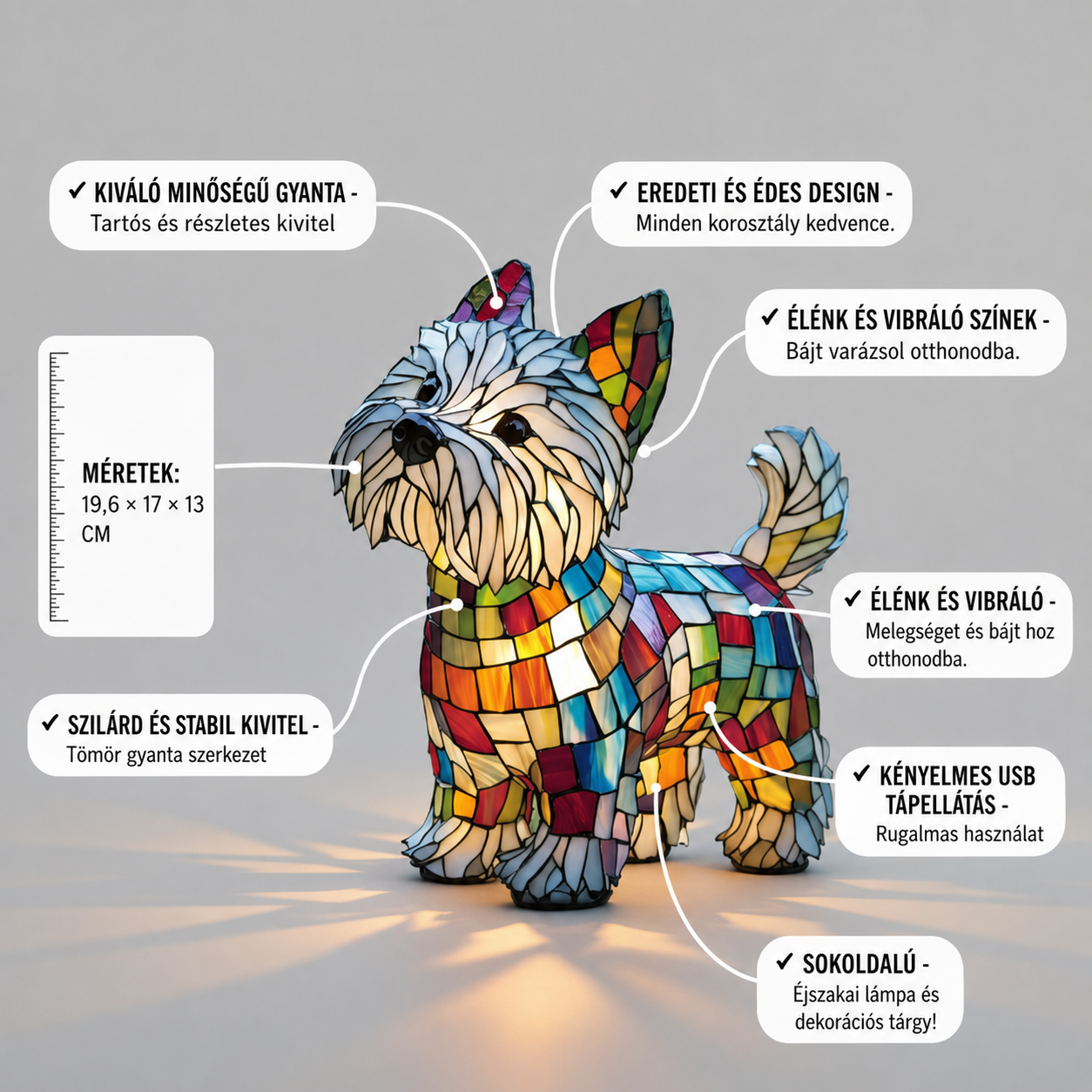 Kiko Lumoisa Koira – hehkuva LED-koristevalaisin