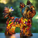 Kimalteleva Yorkshire Terrier – hehkuva LED-koristevalaisin